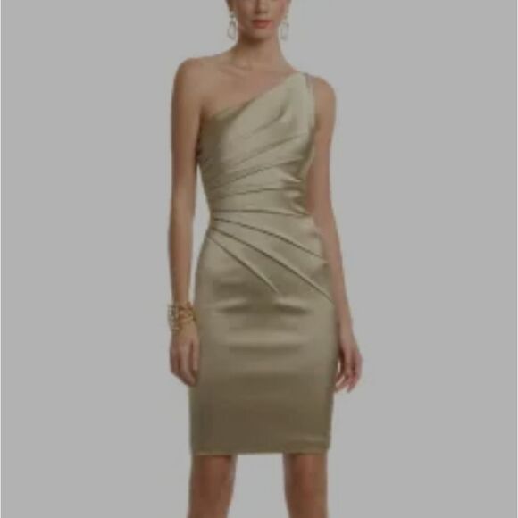 Calvin Klein Dresses & Skirts - BRAND NEW CALVIN KLEIN STRETCH SILK SATIN ONE SHOULDER SHEATH DRESS